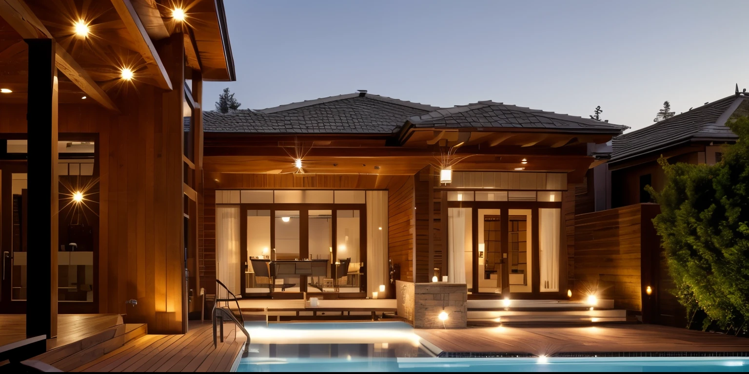 Photo brute,chef-d'artwork, high quality, best quality, authentique, Great detail, outside, a Neoclassical style villa, (Lignes minimalistes modernes:1.2),(mur blanc:1.1), garde-corps en verre, glass windows,des arbres, herbe, ((coucher de soleil)), ciel, couleur vive, (Very detailed :1.2), 8k euh, digital SLR, Soft lighting, high quality, Grain du film, Fujifilm XT3