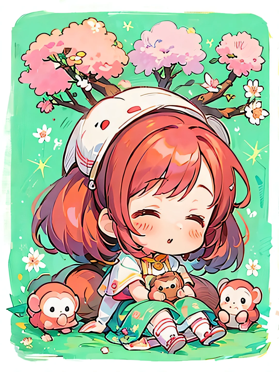 Momoko Sakura Style, Kawaii Design, most beautiful girl ever、Chibi, monkey, Mars