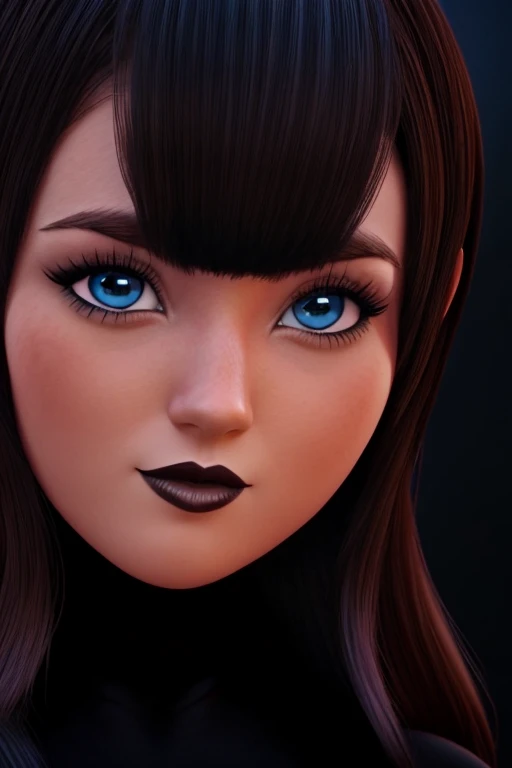 20 year old woman , lenceria, perfect asymmetrical face and detailed eyes 3D slender figure big oppais long hair, pose sexy , y mirando al espectador, imagen perfecta para wallpaper fanart, gothic makeup voluminous and red lips