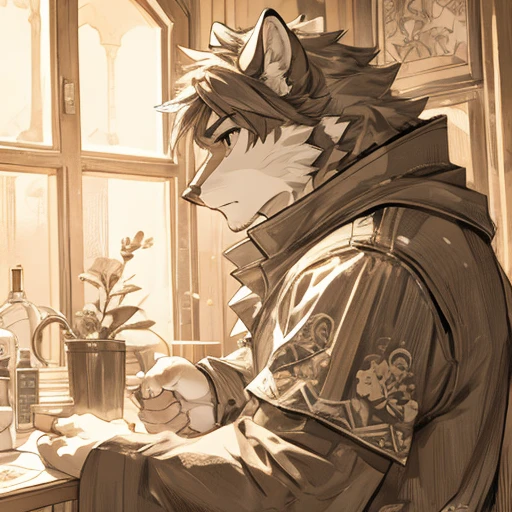 荒いLine art、Rough drawing style、Line art、rough sketch、美しいLine art、Beautiful artwork illustration、Great picture、Upper Body、(Monochrome)、Coloring book
