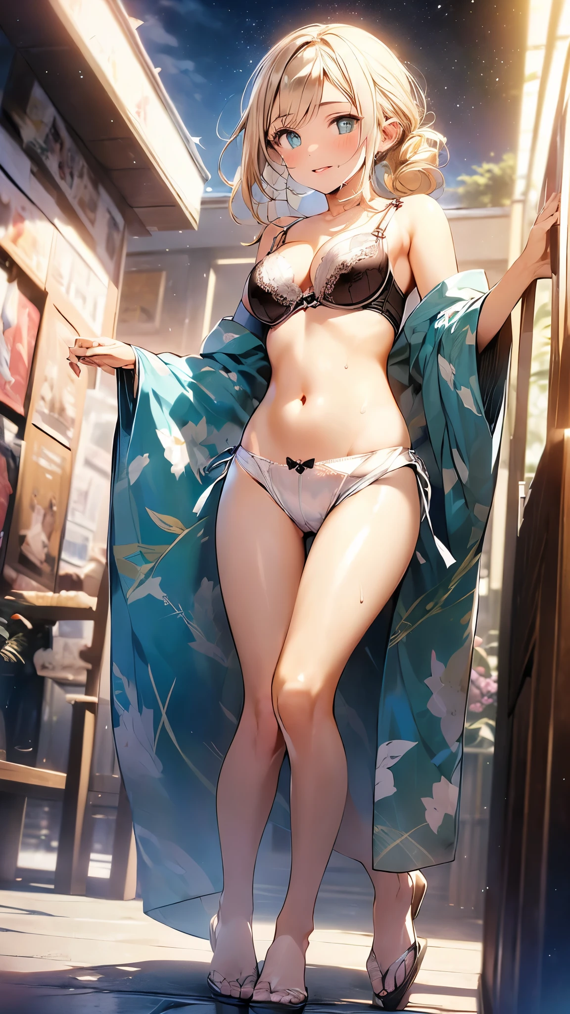 nswf、(((night,真night中))),(whole body),(((Cinema Lighting))),((Perfect Anatomy:1.2,Realistic:1.3,RAW Photos:1.3,masterpiece、highest quality、Ultra - High resolution、High resolution、Highly detailed CG、8k)),((旅館のJapanese-style room))、{{Random pose}},((((Dynamic Pose)))),((Dynamic Angle)),(((Secret Travel)))、((sex))、indoor、1 female,alone,18-year-old、High school girl beautiful girl,Japanese,((Beautiful and graceful face and eyes:1.2,Big beautiful eyes:1.0,)),(Bright Eyes),((Beautiful woman))、((blonde)),Long Hair,(Random hairstyle),Medium Chest,((The body is slim)),Small Head:1.3,skinny,(Brown Skin:1.8),((Oily skin,Glowing Skin,Shiny skin,Sweat:1.4)),(((Kimono 1.8))),{{{Undressing}}},(prostitution),Japanese-style room,((Turn your body forward)),Stick out your crotch、(Detailed depiction of the crotch),break,(((Satin Bra)))、(((satin panties)))、(Shiny bra:2),((Shiny panties:2))、(((Award-winning design underwear))),((((Bra and panties are the same color))))、break,((White underwear:1.5))、(((Underwear with lace)))、(((Luxury Lingerie)))、{{{cum facial}}},{{{cum in mouth}}},{{cum on breasts}},{{{cum on face}}},{{bukkake}},((Vulgarity:1.5))