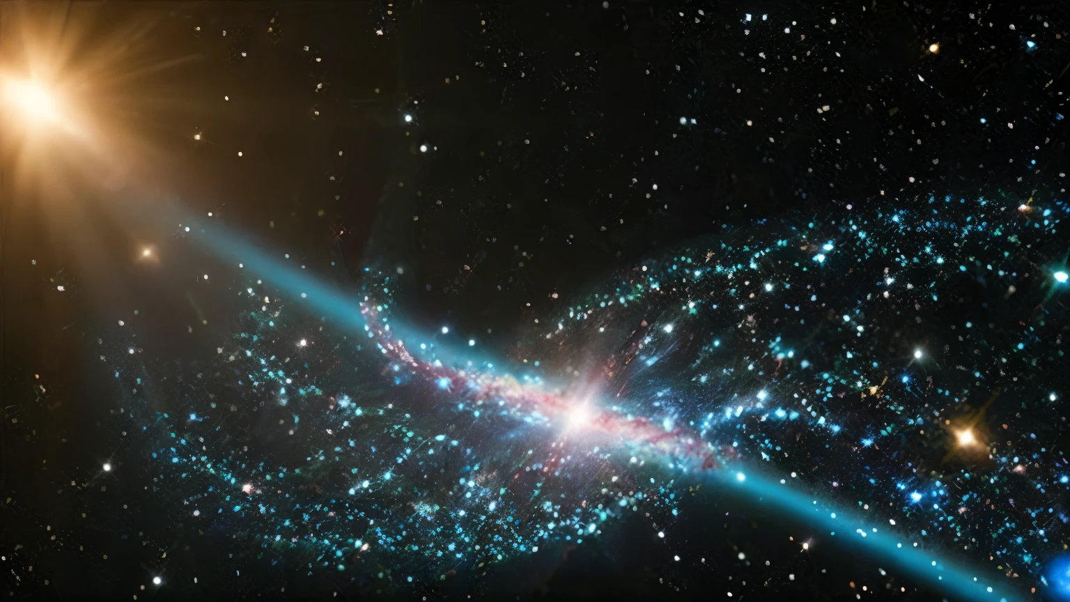 Please send us an image of a shining universe that represents the entire universe.