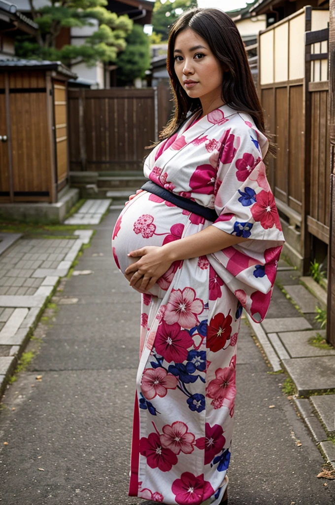 Pregnant japanese kimono
