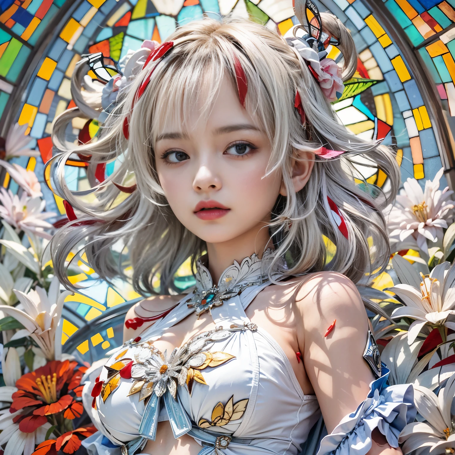 A magnificent CG masterpiece, a woman dressed in an angelic outfit in Locks, Delicate face, High resolution,German Touring, Furuha,8k, Tension in ultra-detailed graphics, Dynamic pose, Stunning colors, 3D rendering, surrealism, Cinematic Lighting Effects, realism, 00 Renderer, Ultra-realistic, Full body photo, Super View, Ultra Wide Angle, Rich details, highest quality, very nice,
Black background 1 girl, Lock, wing, alone, dress, Blindfold, white dress, jewelry, Veil, choker, ring, with own hands, angel wing, feathered wing, eyes covered, haloblackBlindfold,
 