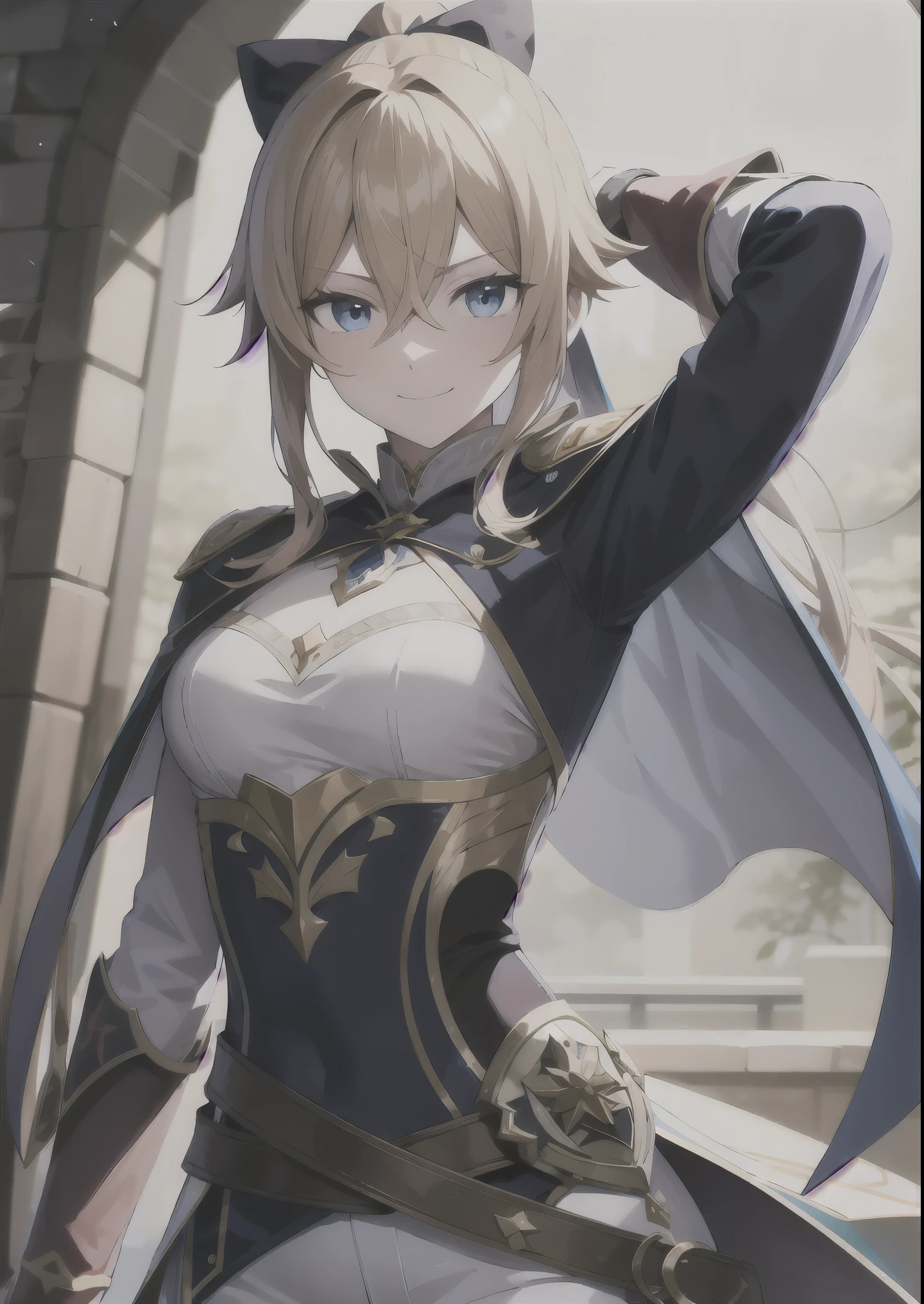 masterpiece, best_quality, 1girl, solo, princess zelda, nintendo, the legend of zelda, botw, totk, short hair, capelet,