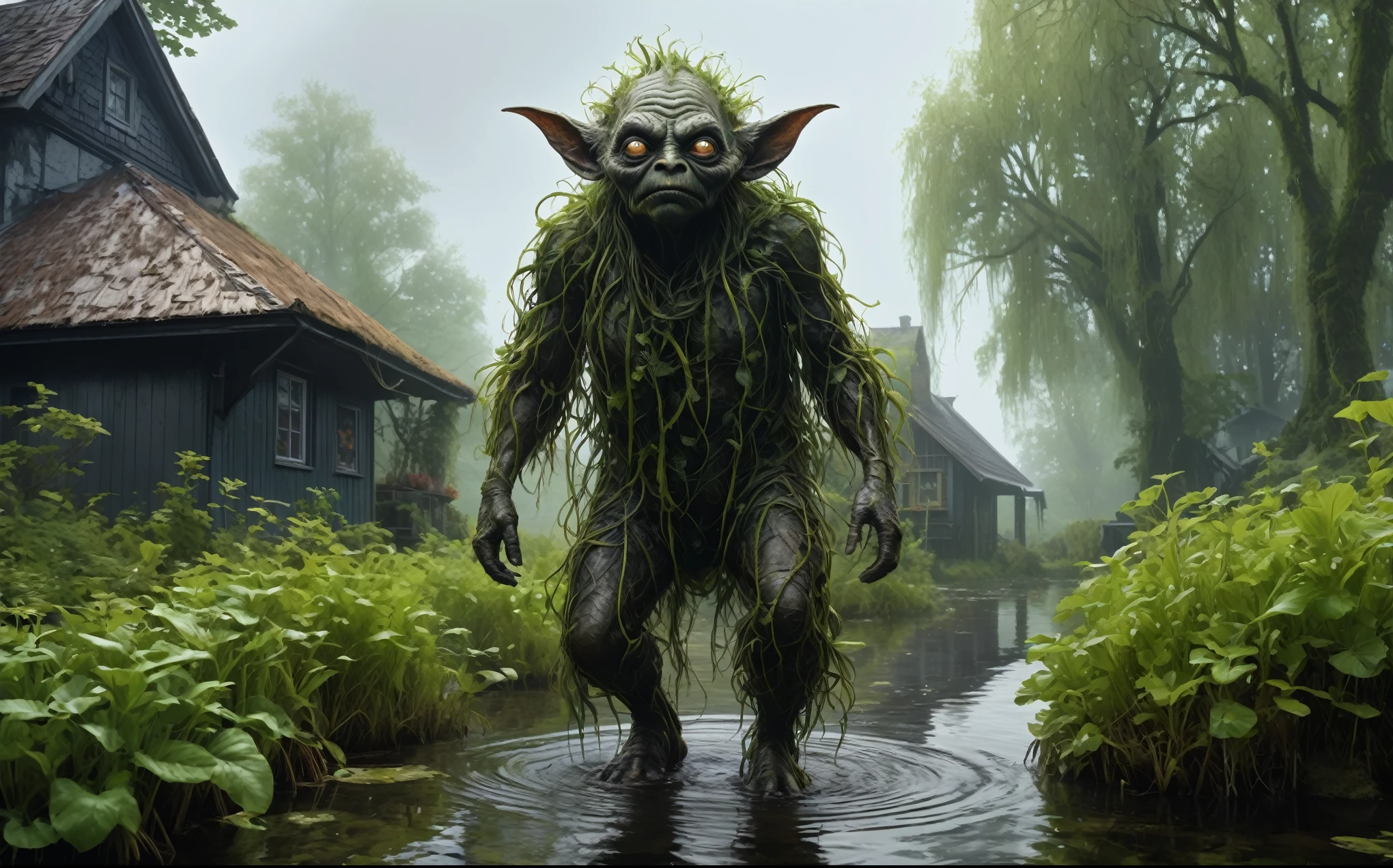 full-body-shot,britain pregnant ,natural skin textures, hyper realisitic, hyper detailed,Extremely detailed,Realistic,Iridescent goblin, full body length,evil ghost,once pretty,plant Hobgoblin made of dead plants,realistic humid skin,extremely intricate details,anatomically correct, eyes extremely detailed, high detailed eyes,High contrast,Ultra HD,Retina,HDR,photo,photorealism,Masterpiece, natural skin textures, hyper realism,hyper detailed,High contrast,,Realism,Ultra Detailed,irina yermolova, close full body shot,16K resolution,RAW, Nikon Z9,Paul Zizka,full body length,Quartz hobgoblin,native irish,pretty face,eyebrow up,full body shot,niobium gray atmosphere,by art Simon Stalenhag,Nicola Samori,scary village,stalker,Giethoorn of Netherlands,islands levitating above ground