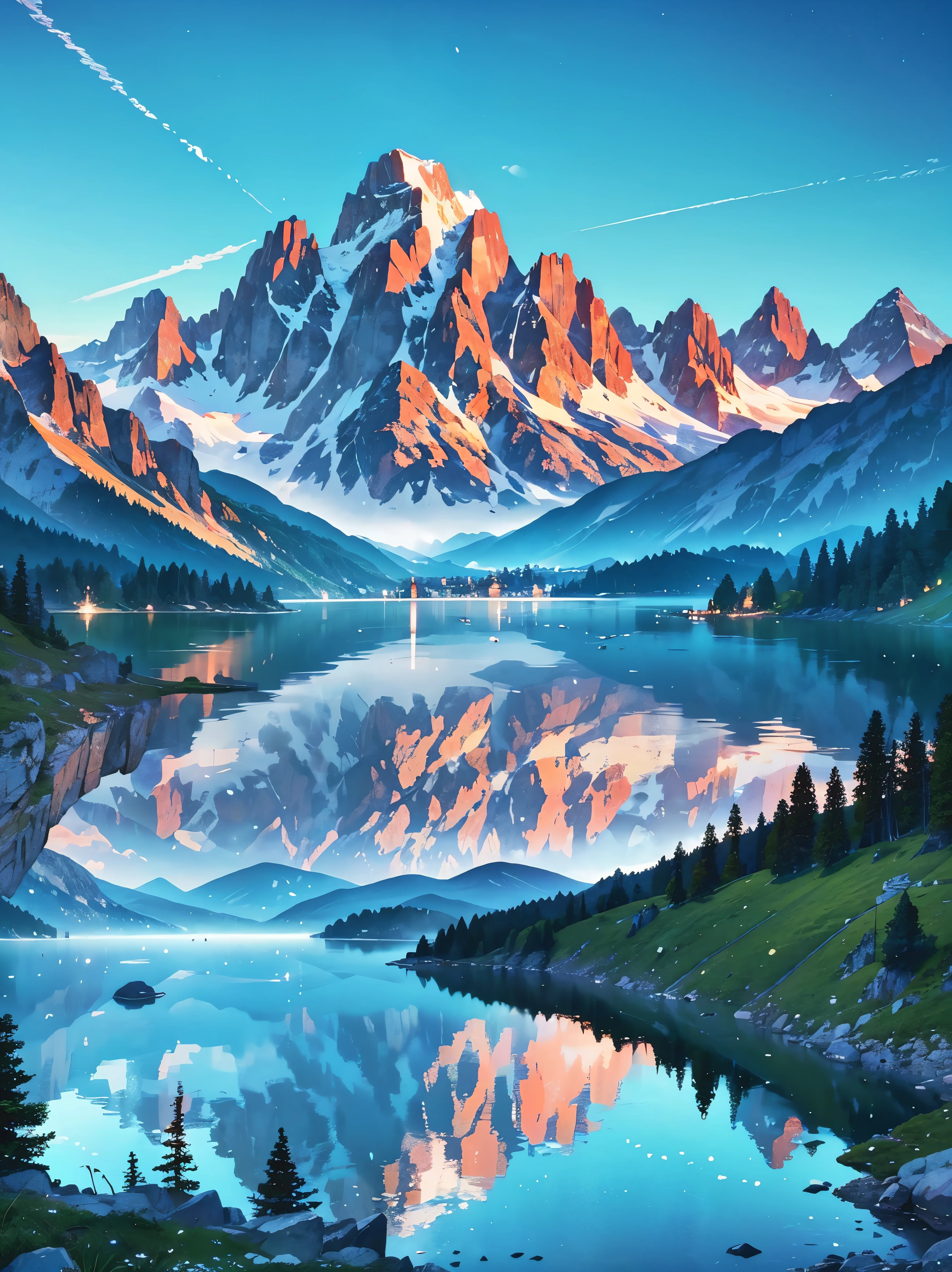 there is a lake with a mountain in the background, lakeside mountains, beautiful lake background, beautiful lake, mountain lake, majestic nature scenery, stunning nature in background, mountains and lakes, beautiful nature, swiss alps, beautiful iphone wallpaper, a lake between mountains, alpine scenery, very beautiful scenery, really beautiful nature, very very beautiful scenery, very very very beautiful scenery