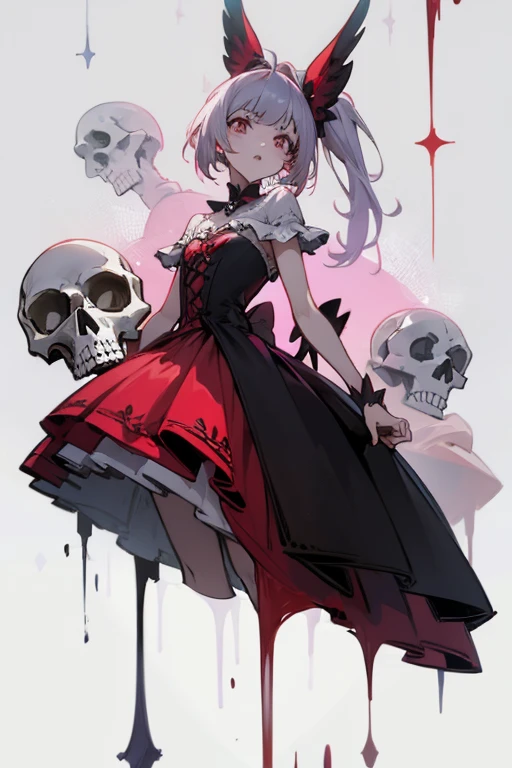 Skull  and blood dress magical girl