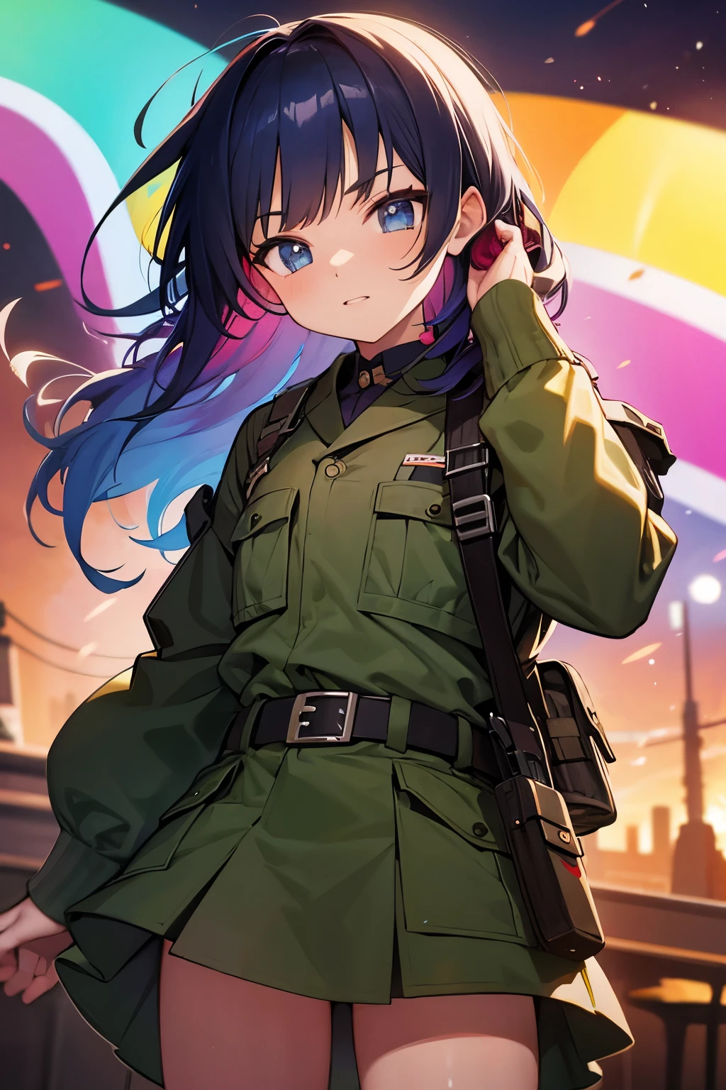 rainbow military world Town girl