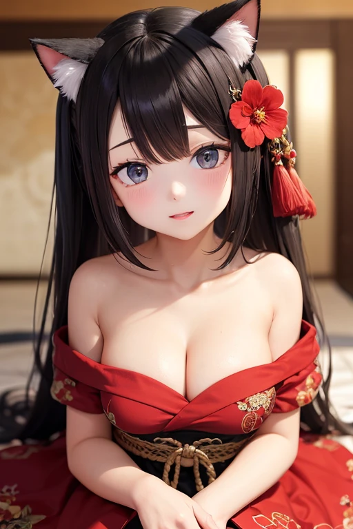2 heads, Nendoroid, Oiran, Cat ear