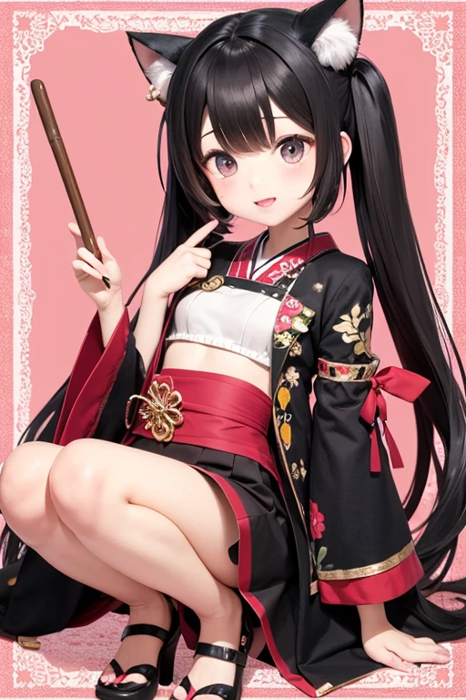 2 heads, Nendoroid, Oiran, Cat ear