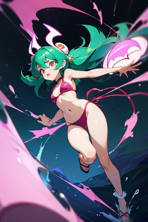Urusei Yatsura,Ram,Demon Girl,Torashima Bikini,alien,Blitz,Slipping,Open up,M-shaped legs