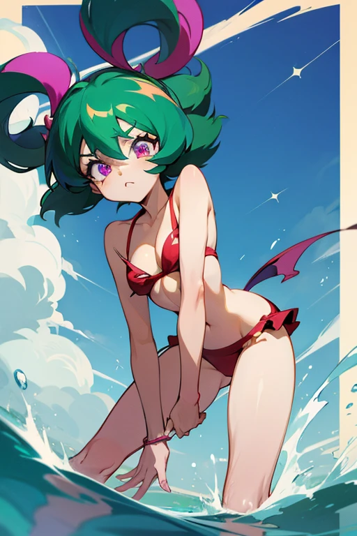 Urusei Yatsura,Ram,Demon Girl,Torashima Bikini,alien,Blitz,Slipping,Open up,M-shaped legs
