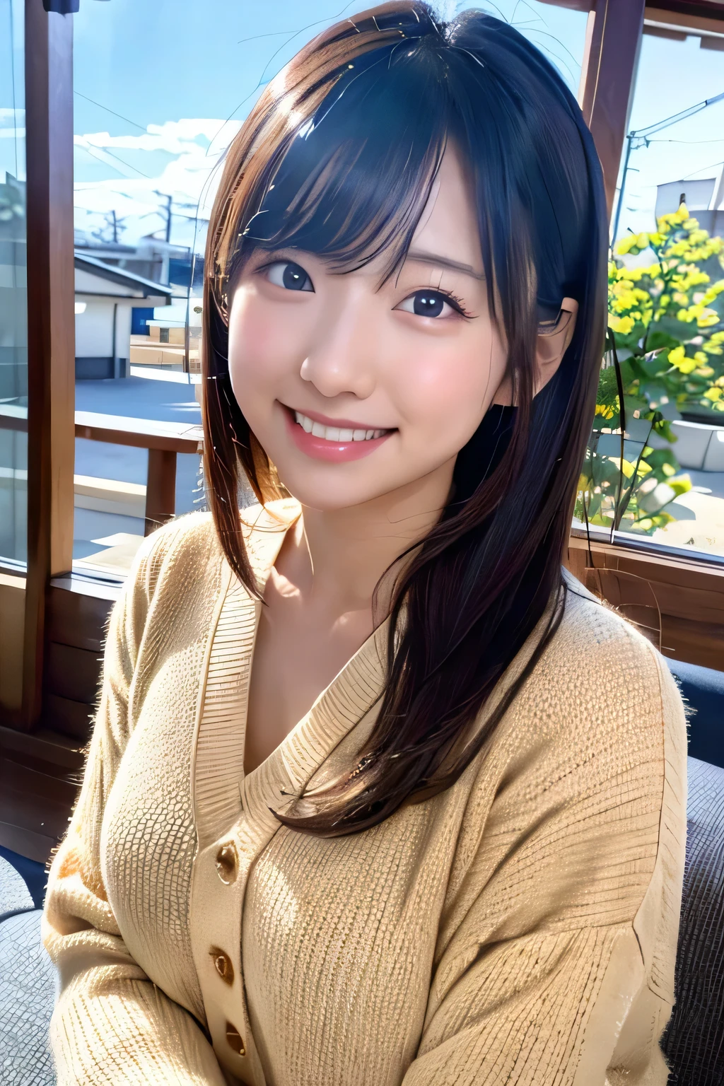 Realistic japanese beauty, cute girl, Idol Style、smile、cute、good、cute chest、8k, RAW Photos, highest quality, masterpiece,Realistic, photo-Realistic,clear (concentrate:1.1),Professional Lighting, Beautiful Face, highest quality,Ultra-high resolution