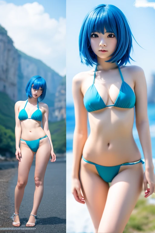 bikini fullbody,front shot,front view&side view,side shot,jp idoll,full body shot,Real expressionless,no landscape,no background,full body shot,jp idoll,short hair,tareme,cute eyes,standing,arched,from front,Naked anime リアルgirl with blue hair posing for a photo.Fascinating whole body,Beautiful and attractive woman, 3D Girl, Attractive girl, Beautiful girls, Beautiful woman, Beautiful girls,Attractive full body jp idoll,full body shot,expressionless,standing,full body,short hair,full body idoll,Photorealistic anime girl rendering, Smooth anime CG art, Smooth anime CG art, Enchanting anime girl, Beautiful attractive anime , Photorealistic anime girl rendering, Beautiful and attractive anime woman, 3d anime girl, Attractive anime girl, Beautiful Anime Girls