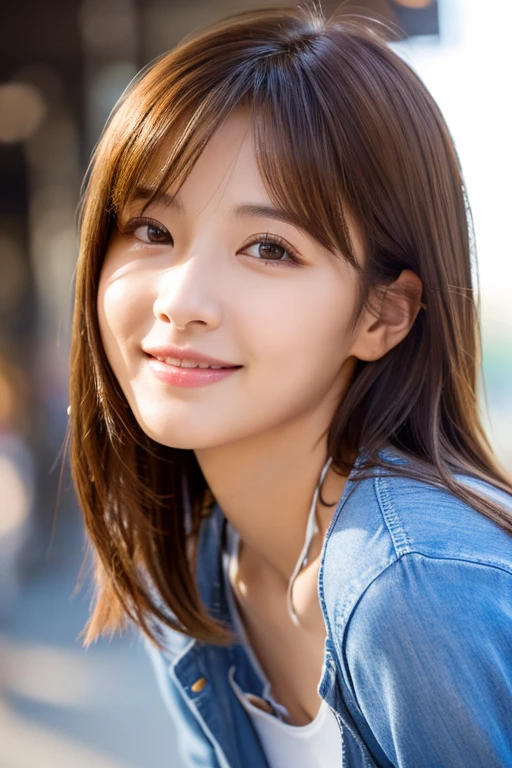 Best image quality, high image quality, beautiful woman, Japanese, fine, fine eyes, fine skin, beautiful skin, super high resolution, (reality 1.4), very beautiful, slightly young face, beautiful skin, thin, (surrealistic), (high resolution), (8k), (highly detailed) (beautifully detailed eyes), (highly detailed), wearing a string bikini, (wallpaper), (detailed face), show viewer, fine details , detailed face, smiling, straight to the front, standing on knees, angle from the waist up, photorealistic, bright lighting, professional lighting, adult female, brown hair, straight shoulder-length hair blowing in the wind, long Stylish bangs, from the knees up