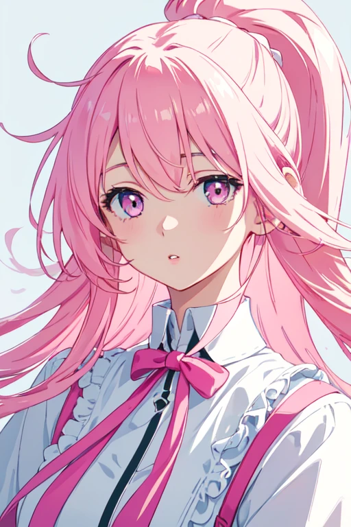 a cute ,pink lips,wearing a bright white shirt,in the style of soft color palette
aurorapunk,an anime illustration of her
face,animated gifs,hand-drawn
animation,charming sketches,smooth and
shiny,hazy romanticism,superflat style,white
background--ar 1:1--niji 5--style expressive --s 50  