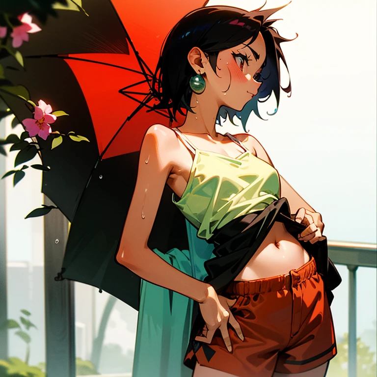 Cool girl、Boyish Girl、Sporty、tits、Wet and transparent、Wet, see-through clothes、camisole is wet and her underwear is visible、Navel Reveal Style、I have a towel、Wet、oil、slimy、Very short hair、black hair color、Shorts、
、high school girl、Gal、brown skin、garden、Pool、tall、Slender beauty、Curved waist、well tanned、Beautiful clavicle、Very slim body、Middle Eastern Girl、Earrings、High contrast、Narrow dynamic range