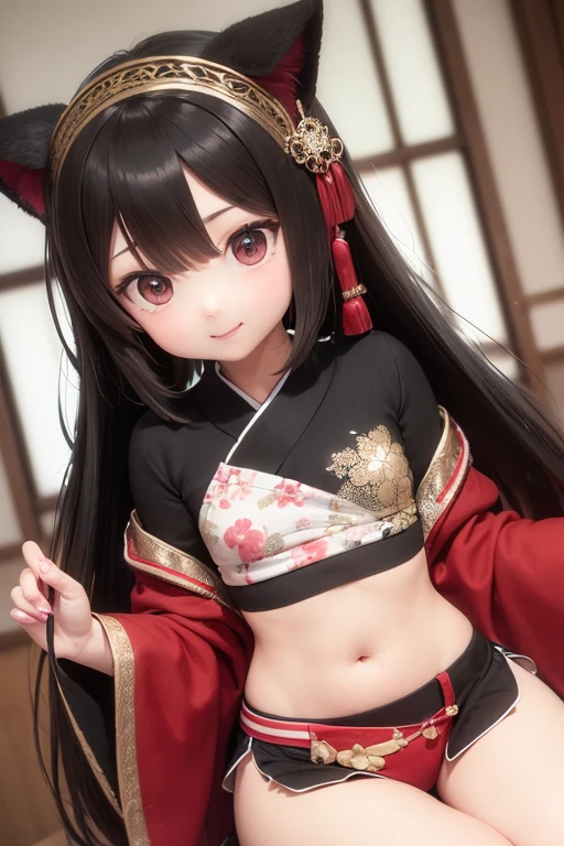 Oiran, There are also dolls with cat ears.., Anime Girls, eyes in the style of Nendoroid, Nendoroid eyes, style as Nendoroid, water color Nendoroid, Nendoroid, Nendoroid 3 d, Nendoroid, Oiran, She is very, Expressive Face, an anime Nendoroid of karl marx