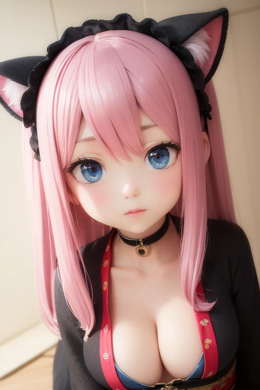 Oiran, There are also dolls with cat ears.., Anime Girls, eyes in the style of Nendoroid, Nendoroid eyes, style as Nendoroid, water color Nendoroid, Nendoroid, Nendoroid 3 d, Nendoroid, Oiran, She is very, Expressive Face, an anime Nendoroid of karl marx