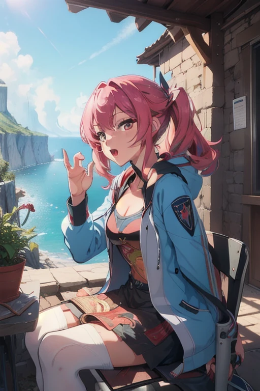 ((((ultra illustrated style:1.0)))),Best quality,best animated,masterpiece,ray tracing, global illumination,fellatio gesture,1 girl, One,I look at the viewer,on open air,wariza,saliva,verbal invitation