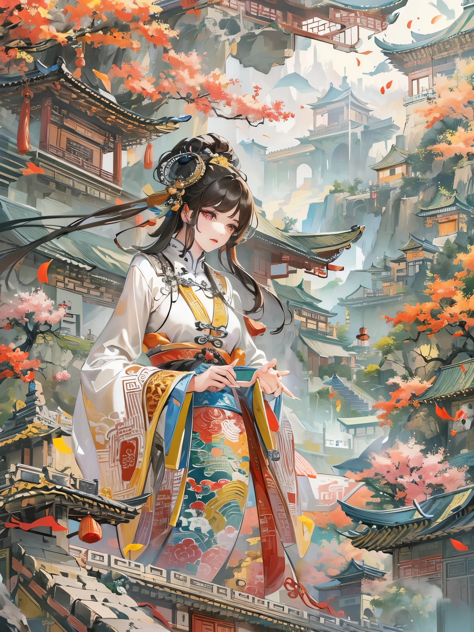((highest quality)),(Ultra-high resolution),(Super detailed new),(Detailed Description),((The best CG)),(A masterpiece),Ultra-detailed art,A wonderful new art form,(Chinese-style art with intricate details:1.5), 
