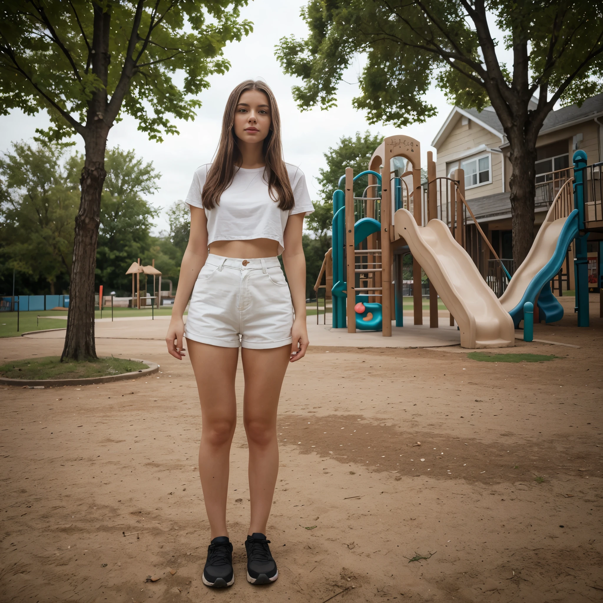 angelinak, sfw, ((sfw)), woman standing outdoor in a playground