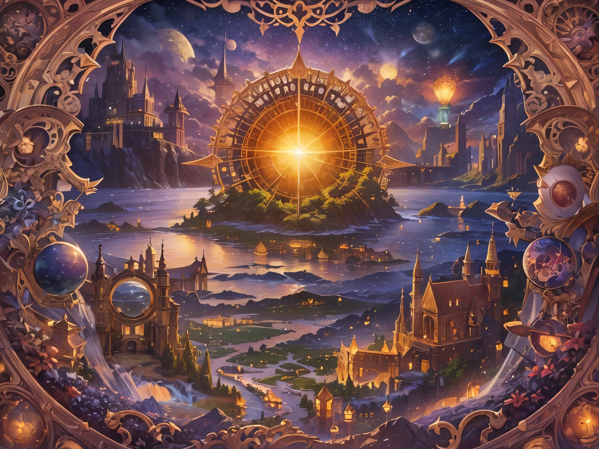 ((highest quality)),(Ultra-high resolution),(Super detailed new),(Detailed Description),((The best CG)),(A masterpiece),Ultra-detailed art,A wonderful new art form,(Fantasy art with intricate detail:1.5), Asahi, Sunset, star