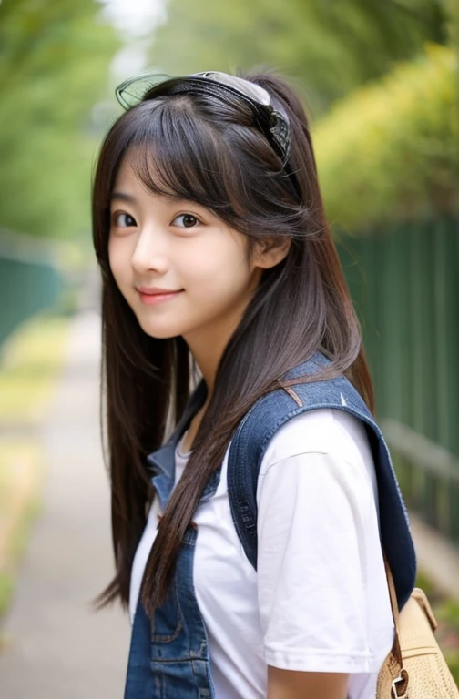 Female college student cute Natural feel boyish