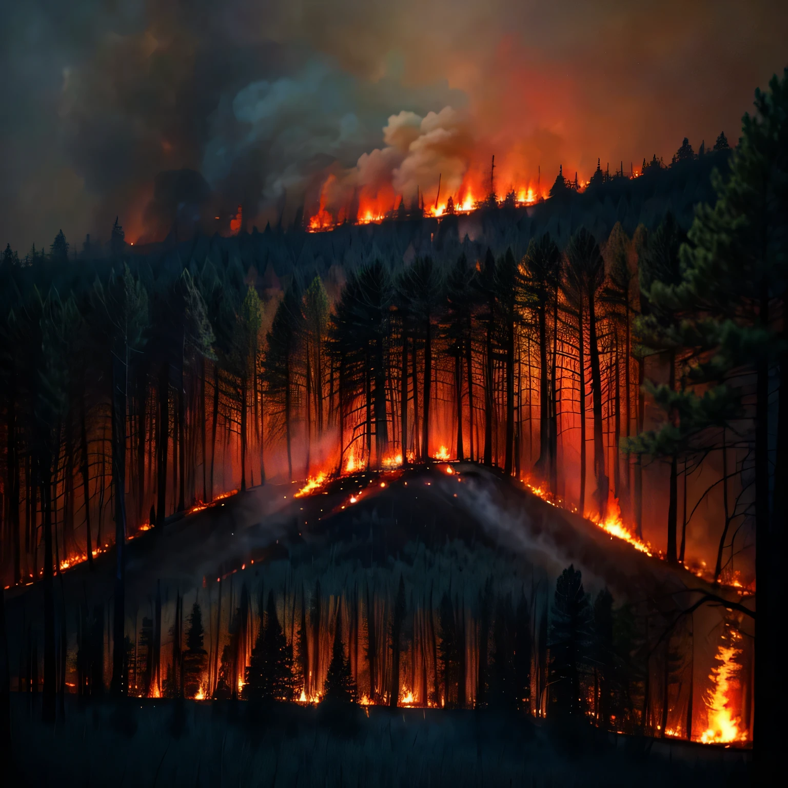 In the distance you can see the flames of the forest burning, Forest Fire, forest on fire了, Thunderstorms and Forest fires, forest on fire, burning trees, Burning Forest, , Fire , wildfires, Burning Forest, Forest fires, Burning Forest , Fire, Burnt forest, Dramatic lighting of fire, burnt forest