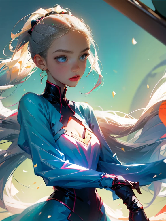 quadratic element,s girl,Sweet and cute,Hairline,head portrait,Wallpapers,Comic style,There is wind ,By bangs,Soft,gentleness