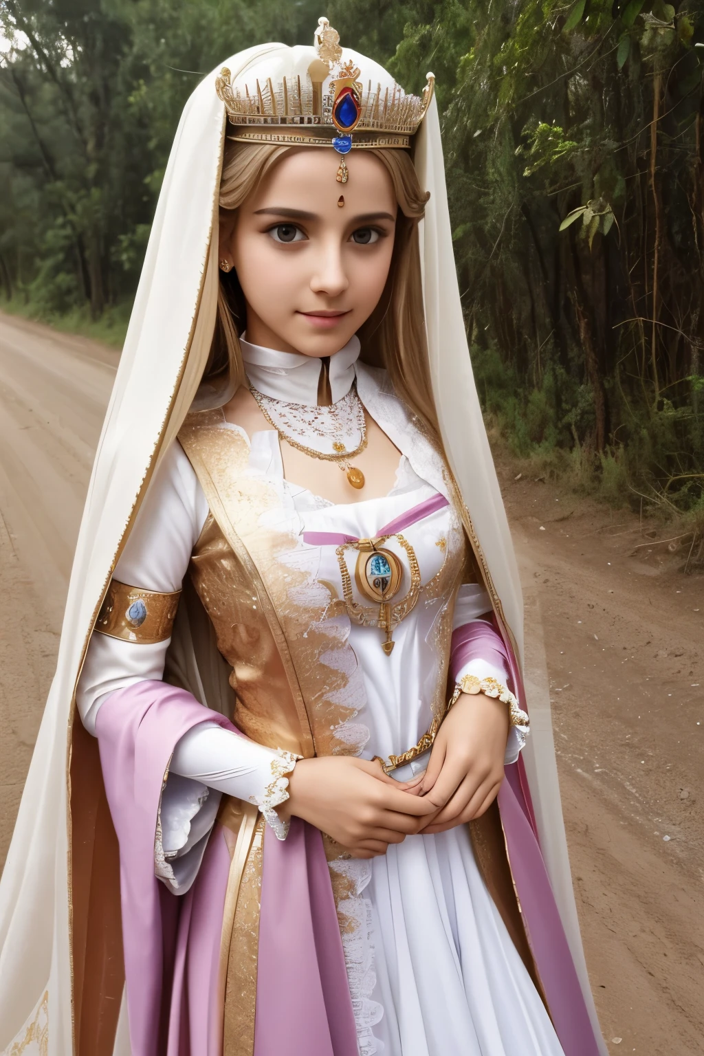 the princess gives you an escort to the border, then you continue alone towards the high priest's skin and..., cute face, tasy