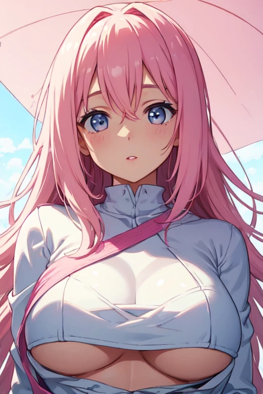a cute ,pink lips,wearing a bright white shirt,in the style of soft color palette
aurorapunk,an anime illustration of her
face,animated gifs,hand-drawn
animation,charming sketches,smooth and
shiny,hazy romanticism,superflat style,white
background--ar 1:1--niji 5--style expressive --s 50
(Large Breasts:1.5)、(Underboob:1.5)