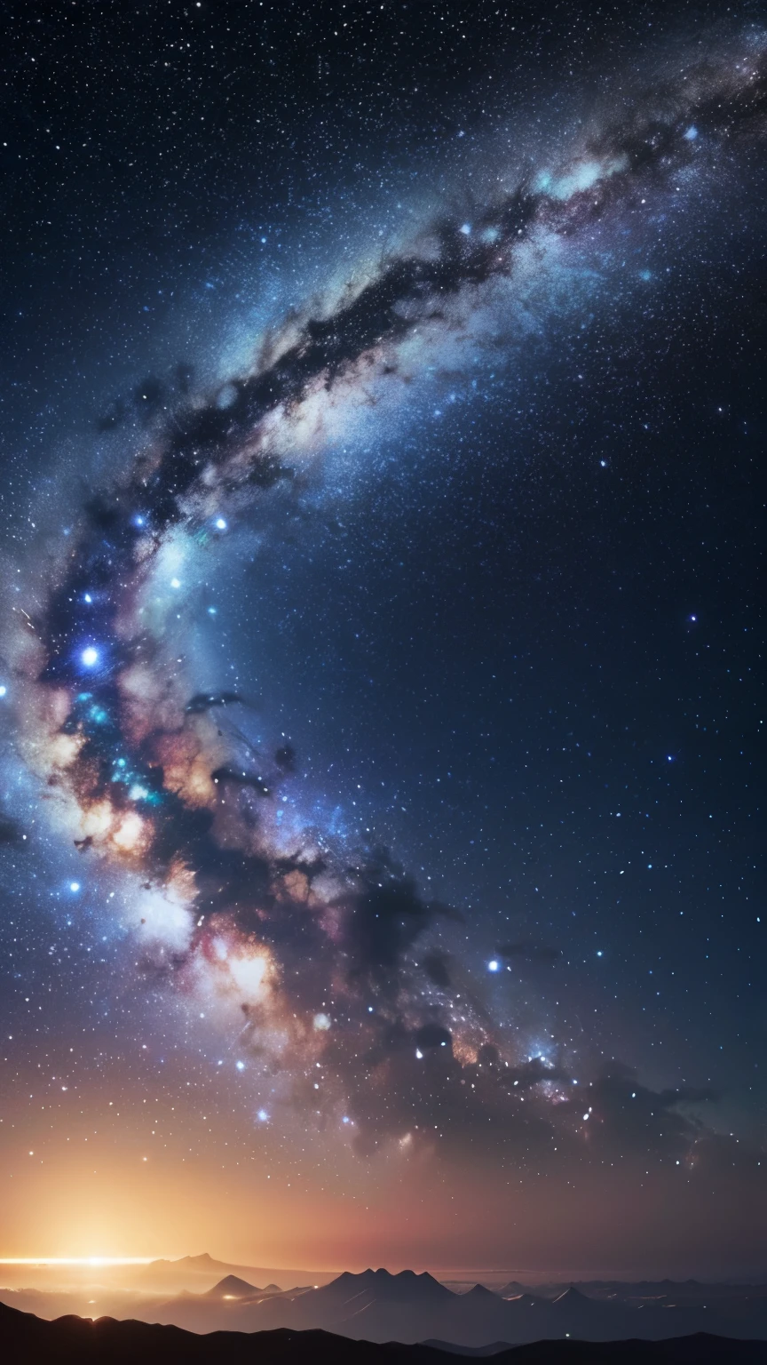 遠くに山とmilky wayが見える星空, a matte painting inspired by jessica rossier, Shutterstock, Space Art, The endless universe in the background, Galaxy Background, milky way environment, the milky way in the sky, On a galaxy-like background, Background Galaxy, milky way, milky way galaxy, Galaxy in the night sky