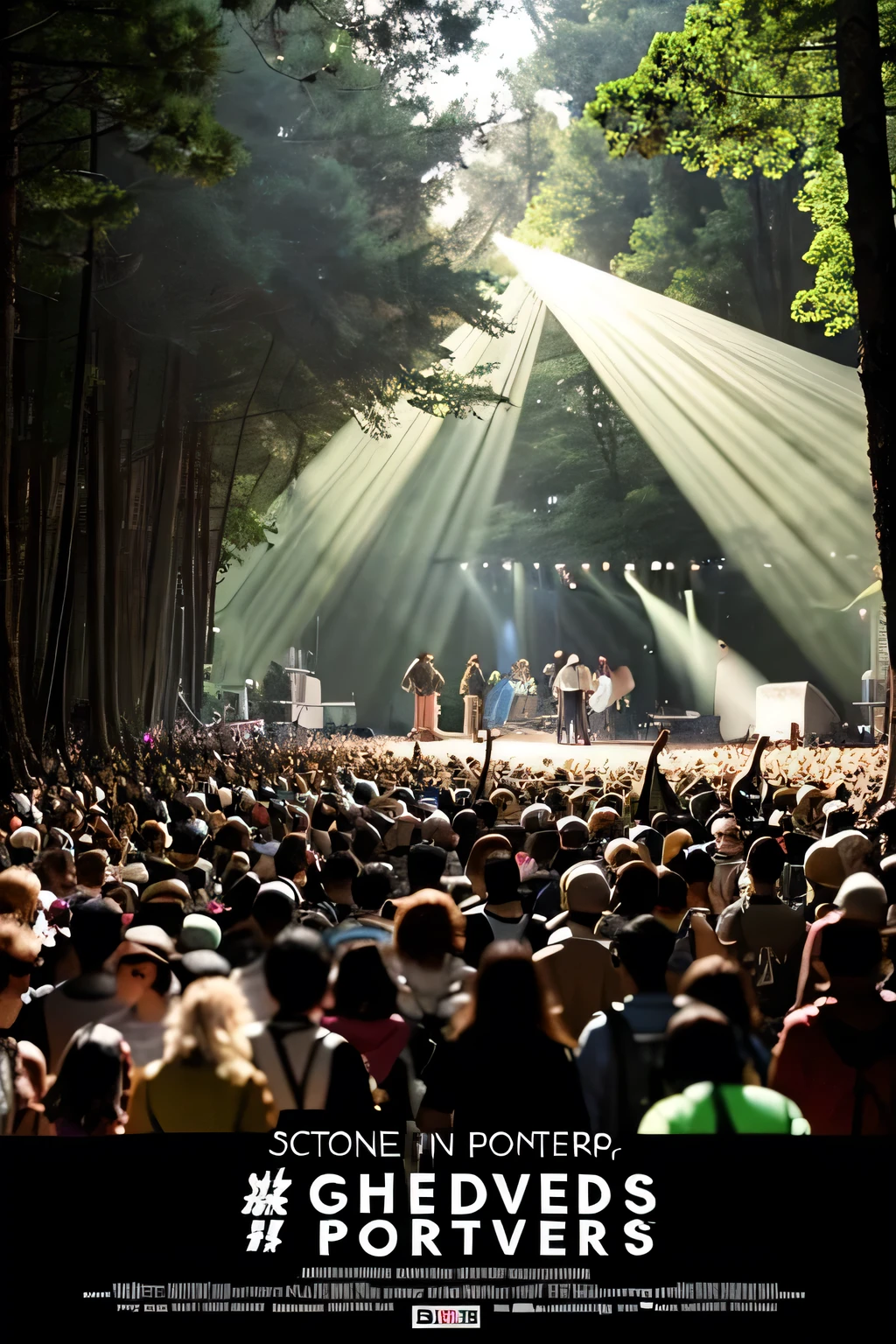 in the forest,people々,Music Festivals,The light shines through,Poster,Harmony