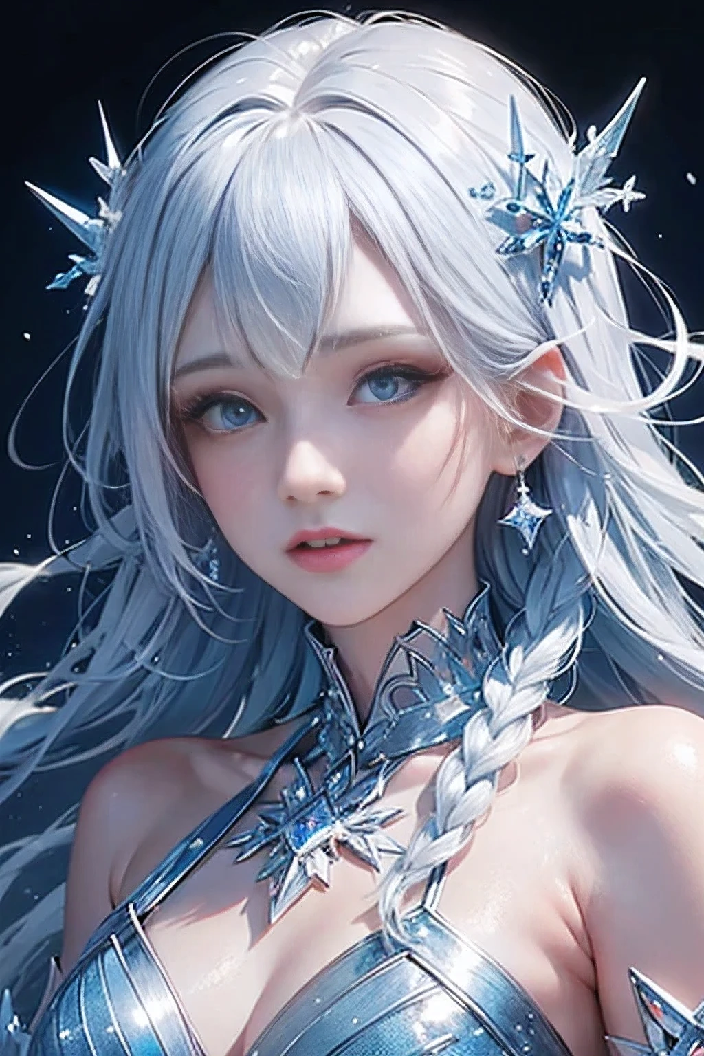 masterpiece, highest quality, highest quality, Official Art, beautifully、aesthetic:1.2, One girl:1.3, Very detailed, Fractal Art:1.3, colorful, Most detailed、((Gray Hair)),(sideboob:1.2),