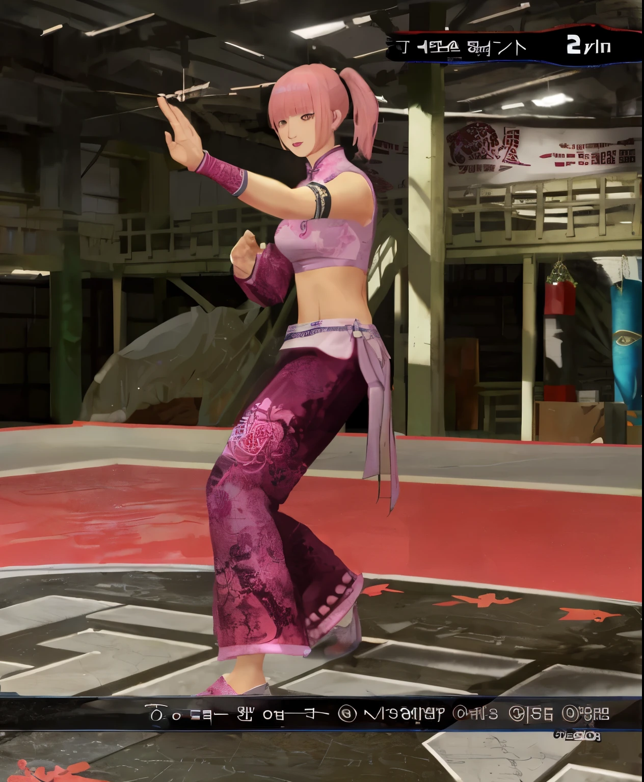 Short Ponytail、Pink Hair、blunt bangs、Chinese clothing, High resolution, 1 Girl, Korean,