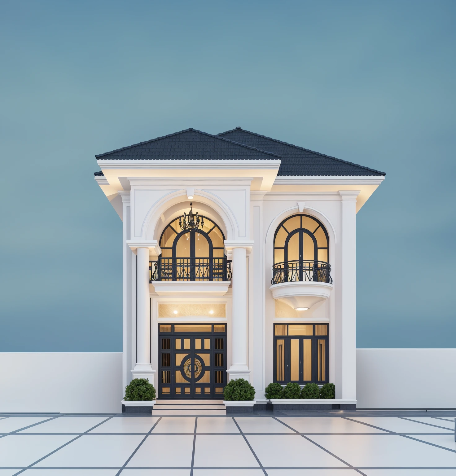 PLATFORM KTHOUSE, 1 morden villa, slope roof, main material of villa about build color wall:1.2 glass panel:1.1 and stone:1.2, 1large yard, 1 road runs in front of the house, (RAW photo, real, best quality, masterpiece:1.2), look morden minimalist, 1 road in front of the house, dynamic lighting:1.3, (hyper realistic, photo-realistic:1.2), high quality, (dark lighting:1.2), perfect lighting, archdaily, no human, light at 12 noon, light in door:1.2