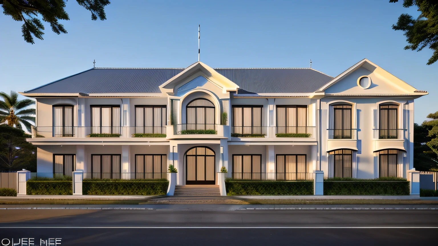 neoclassical villa rendering, professional rendering, 2023 angular exterior, highly detailed rendering, high quality rendering, realistic rendering, architectural rendering, high quality rendering, rendering detailed rendering, hyper realistic rendering, hyper realistic rendering, very realistic 3 d rendering, high rendering, realistic rendering, very realistic rendering, 4 story French villa architecture, white wall, garden , daylight, blue sky, perspective (Modern minimalist lines: 1.2), (stone wall: 1.1), grass, Archdaily architecture, (high detail: 1.2), 8k uhd, dslr , natural light, high quality, Leica CL photography with Leica Summilux-TL 35mm f-1.4 ASPH