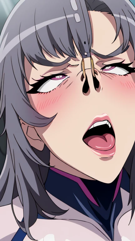 (High quality, Ultra detailed, best quality, insanely detailed, beautiful, masterpiece:1.5),(Morino Yuuko(Suite Pretty Cure♪) ),((Super super super huge breasts)),((Super super super big cleavage)),((Super super super super saggy breasts)),Bimbo face:1.5,Heavy makeup:1.5,Brown skin:1.5,Heavy makeup:1.5.Mature Woman:1.5,Middle-aged women:1.5,Pink twin-tailed hair:1.5),(Nose hook:1.2),(close up face),Accurate nostrils,(Nose Hook:1.5),(Facial Realism)超Swollen lips, Super thick lips, Kissing Face,, Glowing Skin,masterpiece, highest quality, naughty smile,(vapor:1.2), (Happy:1.4),(Ahegao:1.6),(Roll your eyes,1.6),(blowing foam through the mouth:1.2),(Attractive mature woman,Super strong super huge huge vulgar face:1.2),(Ahegao:1.8),(Roll your eyes:1.6),(Huge very angry face:1.6),(put on a mean look:1.8),(put on a mean look:1.8),masterpiece, highest quality,Super evil smile, blush, I breathe,Glowing Skin,highest quality, 8K, 32k, masterpiece, Detailed face, Lips Detail, Fine grain, double eyelid,Pink thick lips,Swollen lips,(Widening pig nostrils),(Super super super enlarged nostrils:1.5),Iris,View from above,(Cyborg Mecha Monster Suit:1.5),(face focus,close up face),(Exact nose count,Accurate nostrils,I can see the back of his nostrils),(Look up,Fisheye,Looking from above,Looking down on someone,Saucy),Realistic depiction of the entire face,(Ugly face:1.5,Stinky face:1.5)