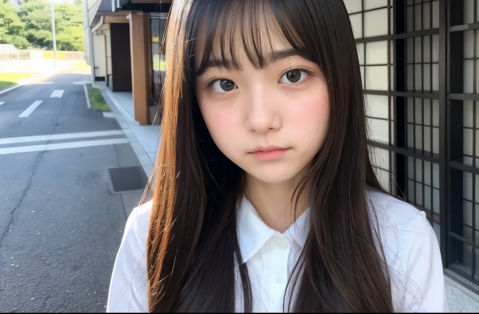 Japanese、High school girls、Beautiful detailed girl、Embarrassed face、clear、Pure、
