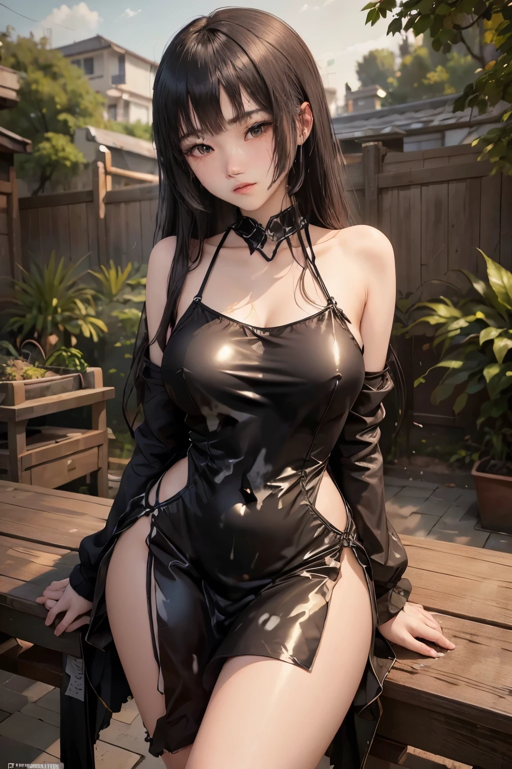 Cloudy liquid splattered on clothes