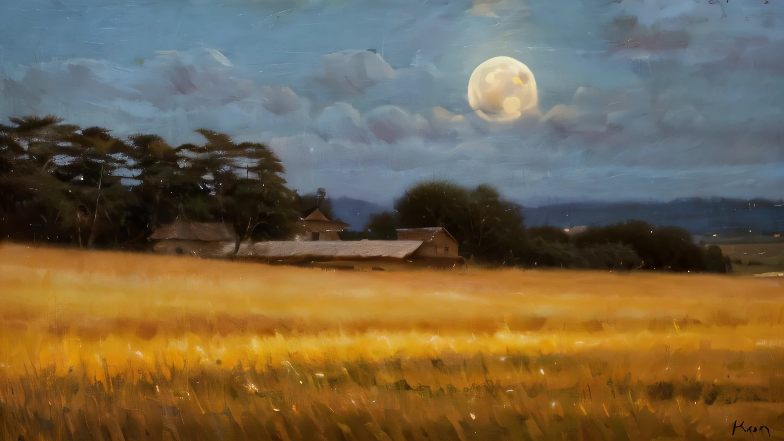 Under the soft glow of the moon、