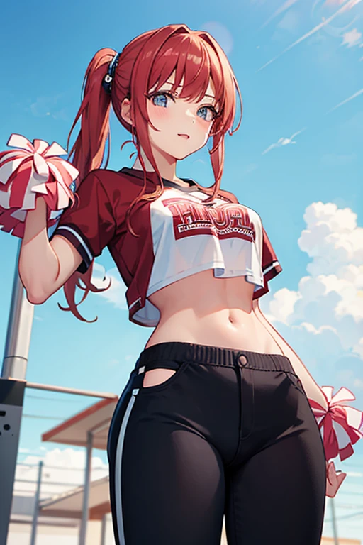 high school girl Cheerleader Showing off your pants