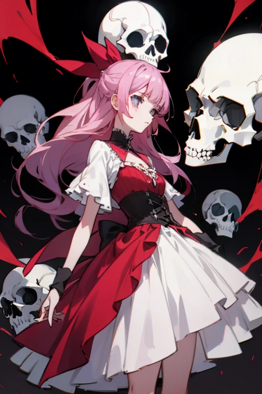 Skull  and blood dress magical girl