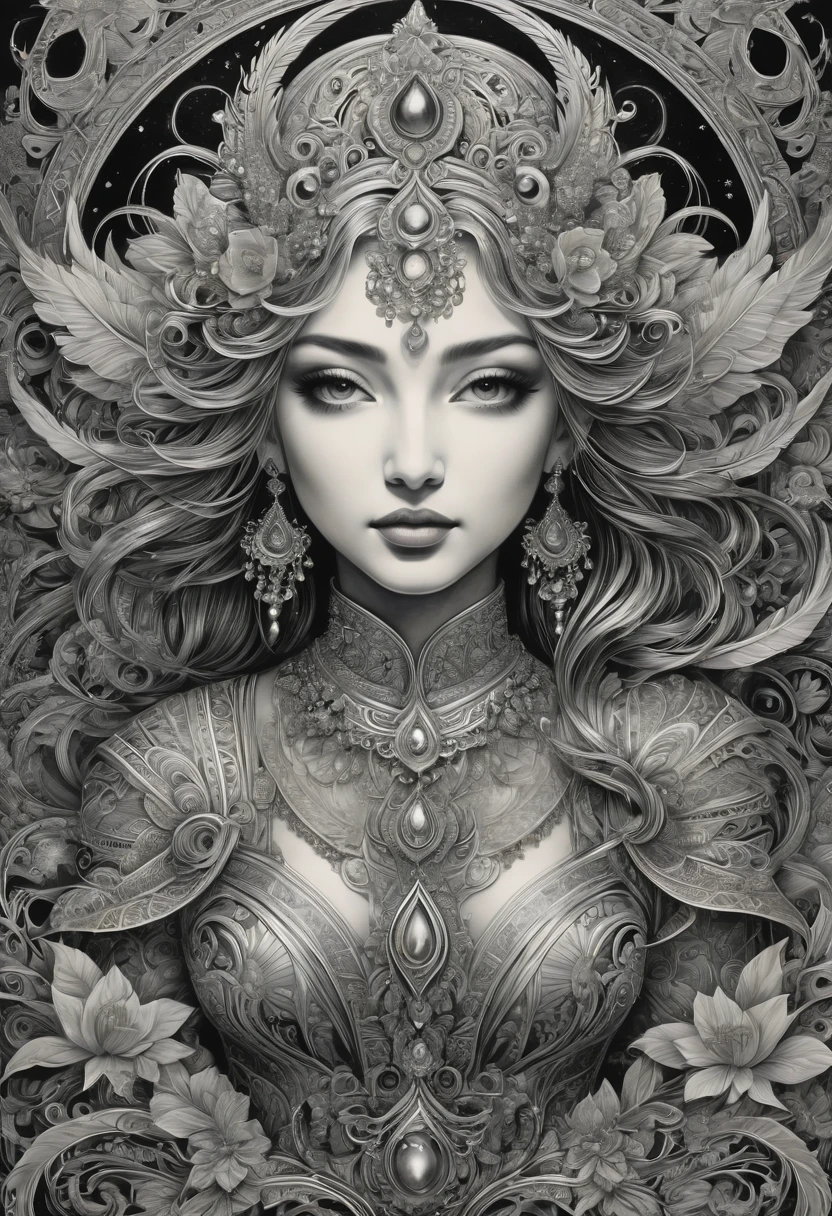 Monotype Artwork, best quality, masterpiece, very aesthetic, perfect composition, intricate details, ultra-detailed