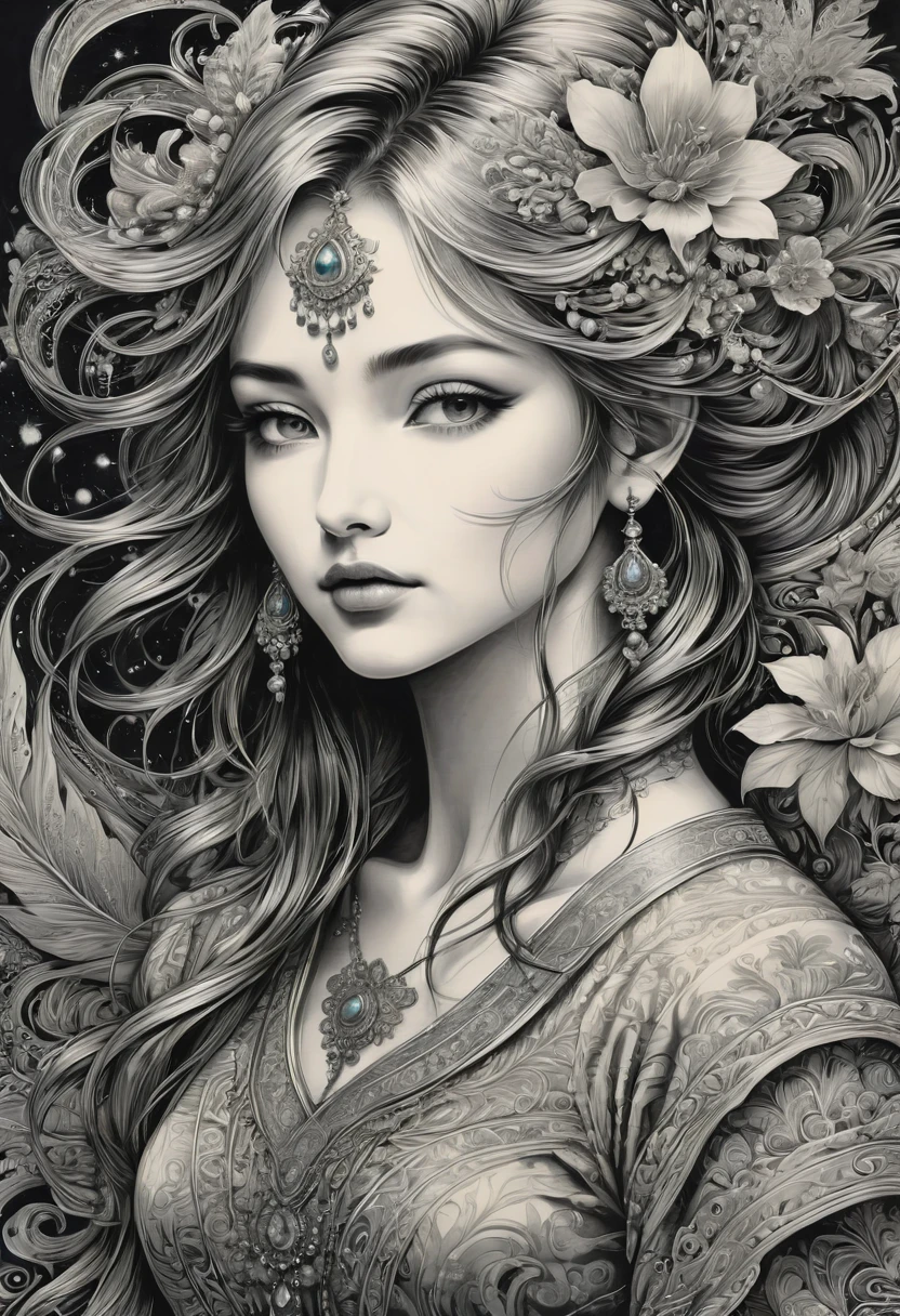 Monotype Artwork, best quality, masterpiece, very aesthetic, perfect composition, intricate details, ultra-detailed