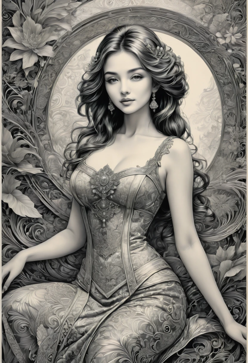 Monotype Artwork, best quality, masterpiece, very aesthetic, perfect composition, intricate details, ultra-detailed