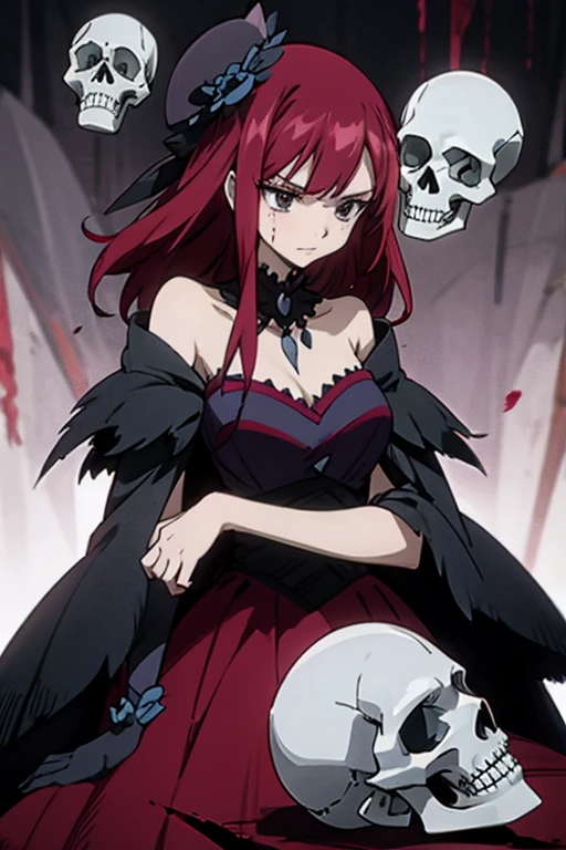 Skull  and blood dress magical girl