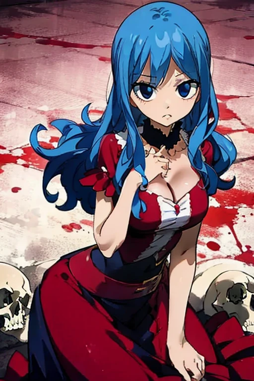 Skull and blood dress magical girl